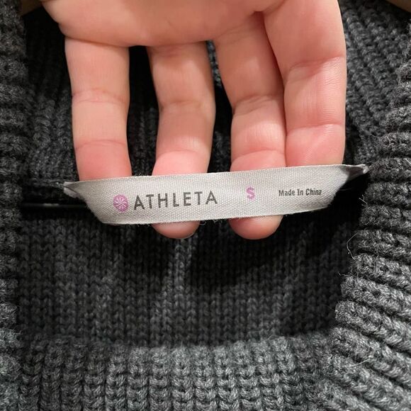 Athleta Tisbury Tunic Gray Cowl Neck Sweater - Size: Small - Picture 3 of 7